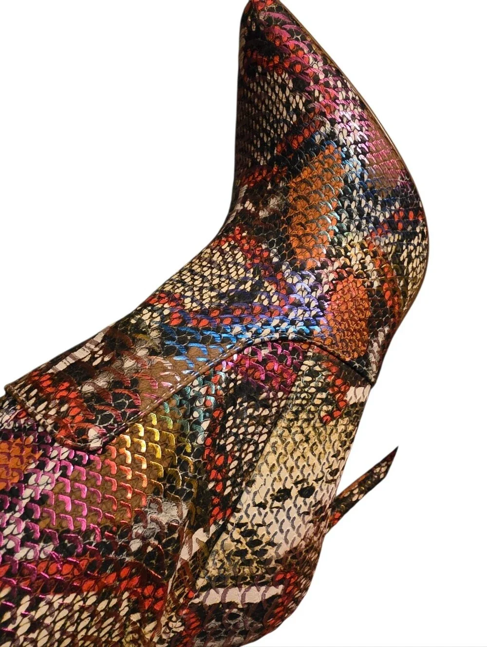 Steve Madden Viktory Rainbow Snake Thigh High Pointed Toe Boots NIB